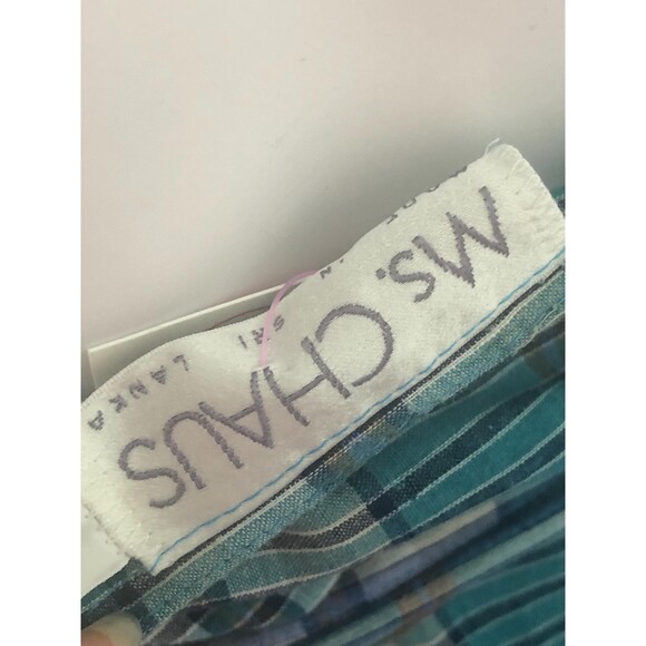 1970s-1980s MS.CHAUS Plaid Halter Collared Adjustable WRAP Dress W/Pockets. XS - Picture 10 of 10